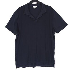 REISS Men's Polo Shirt LARGE Navy‎ Made of EGYPTIAN COTTON Soft